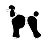 Poodle clips: Poodle Bell Bottom Clip